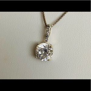 Beautiful Silver and 'Diamond' Pendant